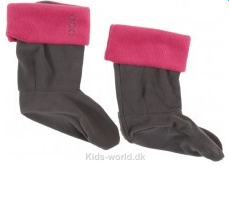 Lune sokker til gummistøvlerne - pink kant